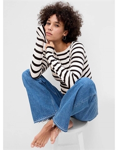 Лонгслив, черный/белый Gap