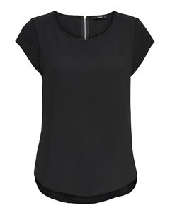 Блуза Einfarbige Kurzarm T Shirt Oberteil ONLVIC, черный Only