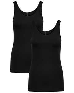 Топ Tank 2 er Stück Pack Basic Shirt Set ONLLIVE, цвет schwarz-schwarz Only