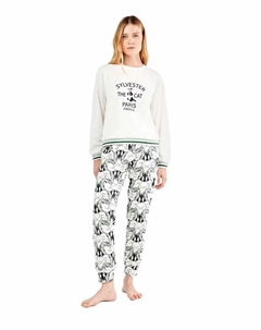 Женская пижама с принтом Сильвестра, белый Gisela
