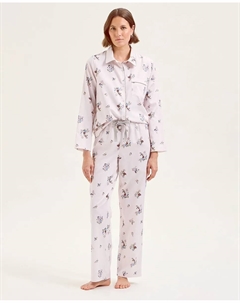 Длинная пижама из органического хлопка с эластаном, розовый Laurence tavernier
