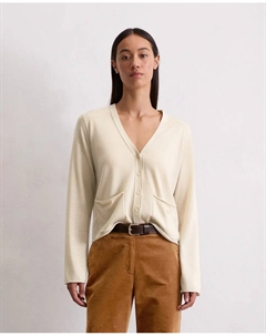 Женский облегающий кардиган из тонкой мериносовой шерсти, бежевый Marc o'polo