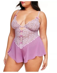 Плюс размер Одесса Комбинезон Нижнее белье, розовый Adore me