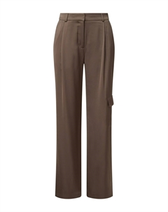 Свободные брюки со складками спереди, Chocolate Comma,