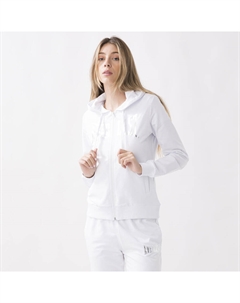 КУРТКА С КАПЮШОНОМ ИЗ ЭЛАСТИЧНОГО ХЛОПКА, ОПТИЧЕСКИ БЕЛЫЙ ХЛОПОК, ЭЛАСТИЧНЫЙ Everlast