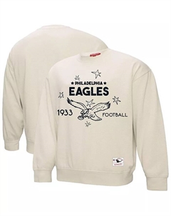 Женская кремовая толстовка Philadelphia Eagles Shooting Stars Mitchell and ness