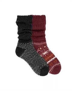 Женские носки с напуском, удерживающие тепло (в упаковке 2 пары), мультиколор Muk luks