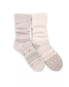 Женские носки с напуском, удерживающие тепло (в упаковке 2 пары), бежевый Muk luks