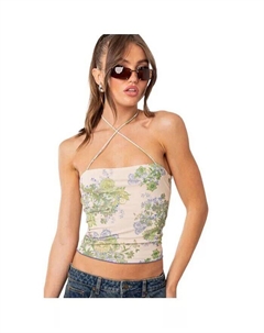 Женский сетчатый топ с принтом для вечеринки в саду Edikted