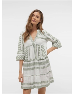 Короткое платье, цвет weiß/grün Vero moda