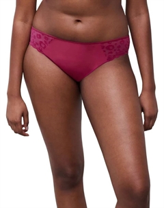 Трусики с анималистичным принтом из бархата из линии Girls, фуксия Chantelle