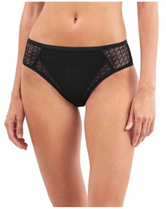 Трусики миди с тюлем, черный Gisela