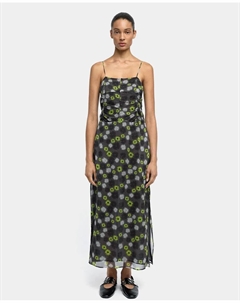Сарафан на бретелях из 100% вискозы с цветочным принтом, черный/зеленый Parfois