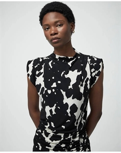 Двухцветный топ с принтом Сфера