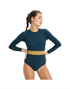 Женский купальник с длинными рукавами и задней молнией Active, черный Roxy