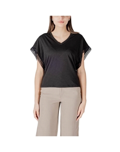 Черная хлопковая футболка, черный Ichi