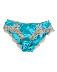 Новое нижнее белье-комбинация из синего шелкового атласа с цветочной кружевной отделкой, синий Dolce&gabbana