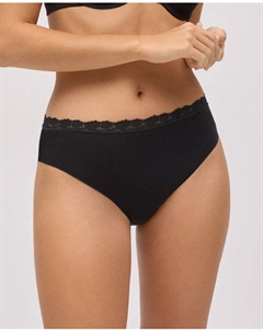 Миди-трусы из хлопка с кружевом , черный Ysabel mora