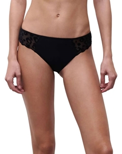 Трусики с анималистичным принтом из бархата из линии Girls, черный Chantelle