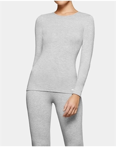 Женская термокофта с длинными рукавами и круглым вырезом, серый Impetus