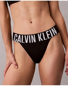 Индивидуальные трусики-танга с высокой посадкой INTENSE POWER из микрофибры с охлаждающим эффектом, черный Calvin klein