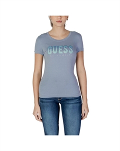 Синяя хлопковая футболка, синий Guess