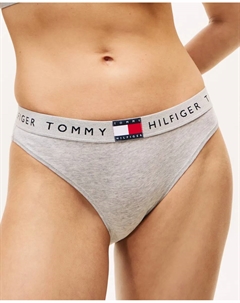 Хлопковые трусики с флагом на поясе, серый Tommy hilfiger