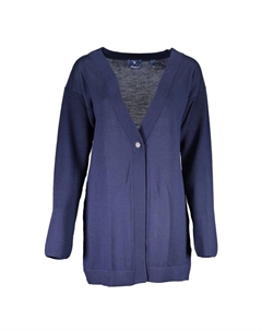 Синий шерстяной свитер Gant