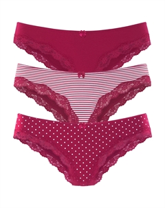Трусы Brasil, цвет rot gestreift, uni, gepunktet Lascana