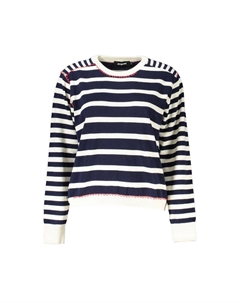 Синий хлопковый свитер Desigual