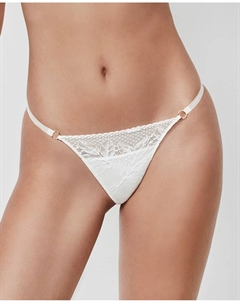 Трусы-стринги с кружевом, белый Selmark