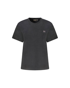 Черная хлопковая футболка, черный Napapijri