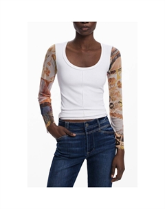 Белый женский свитер из полиэстера Desigual