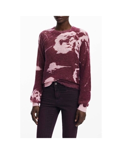 Розовый шерстяной женский свитер Desigual