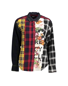 Черная хлопковая рубашка, черный Desigual