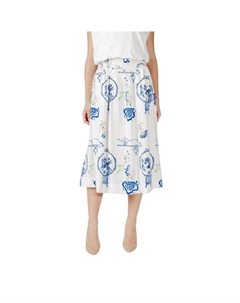 Белая юбка из вискозы, белый Ichi