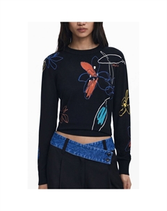 Черный женский свитер из вискозы Desigual