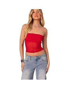 Женский топ-труба Celestia Sheer Mesh, красный Edikted