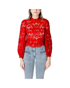 Красная блузка из полиэстера, красный Morgan lane