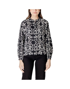 Черная вискозная блузка, черный Ichi