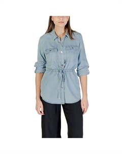 Светло-голубая рубашка из тенселя, светло-голубой Only