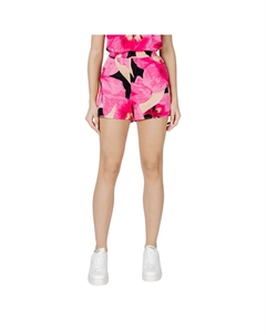 Короткие шорты из розовой вискозы, розовый Only
