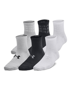 Унисекс носки Yth Essential 6 шт Qtr, черный Under armour