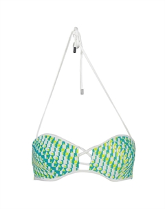 Зеленый купальник из эластана Karl lagerfeld