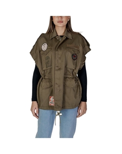 Зеленые хлопковые куртки и пальто, зеленый Replay