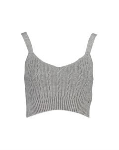 Серая хлопковая рубашка, серый Tommy hilfiger