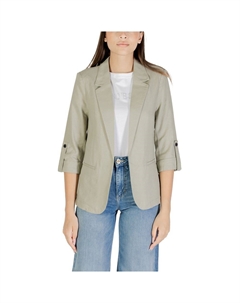 Зеленый льняной блейзер Only