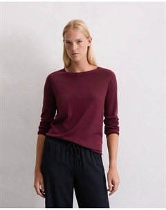 Женский облегающий свитер из мягкой мериносовой шерсти, бордовый Marc o'polo