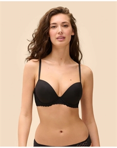 Бюстгальтер с косточками пуш-ап, черный Simone perele