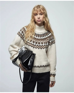 Альпийский свитер с лебедем, бежевый Сфера